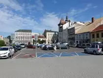 Bielsko-Biala, H�user am Plac Wojska Polskiego (05.09.2020)