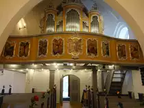 Lemvig, Orgelempore in der evangelischen Kirche (19.09.2020)