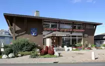 Schluchsee, das Rathaus des ca. 1700 Einwohner z�hlenden heilklimatischen Kurortes im Hochschwarzwald, Aug.2020