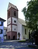 M�hlenbach, die katholische Kirche St.Afra, vermutlich 1512 erbaut, Juni 2020