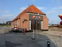 Hals, Hafenamt an der Faergevej Stra�e am Limfjord (22.09.2020)