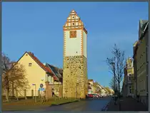 Der K�thener Torturm ist einer der drei noch erhaltenen Tort�rme der Stadtmauer von Aken. (21.12.2020)