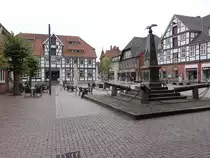 Bad Bevensen, Denkmal und Fachwerkh�user in der L�neburger Stra�e (26.09.2020)