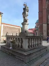 Breslau / Wroclaw, Mariens�ule am Plac Katedralny (03.10.2020)