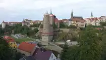 Bautzen, Ausblick von der Friedensbr�cke auf die Altstadt (03.10.2020)
