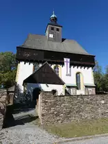 Gro�r�ckerswalde, evangelische Wehrkirche, erbaut von 1457 bis 1460 (04.10.2020)