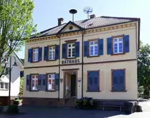 Wittelbach, das Rathaus des ca. 650 Einwohner z�hlenden Ortes, einem Ortsteil von Seelbach im Schuttertal/mittlerer Schwarzwald, das Geb�ude wurde 1883 als Rat-und Schulhaus erbaut, Juli 2020 