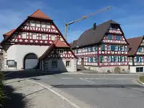 D�rrn, historisches Rathaus und Fachwerkh�user in der Hauptstra�e (12.08.2017)