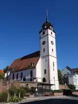 Niefern, evangelische St. Marien Kirche, Chor von 1350, Langschiff erbaut von 1480 bis 1490 (12.08.2017)
