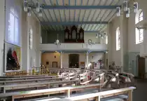H�llstein, Blick zur Orgelempore in der kath.Pfarrkirche, Juli 2020