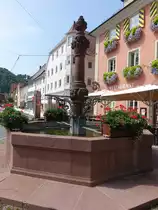 Oberndorf, Brunnen von 1617 an der Hauptstra�e (19.08.2018)