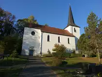 Bieberbach, evangelische Reformationsged�chtniskirche, erbaut von 1948 bis 1952 durch Prof. Karl Pfeiffer-Haardt (13.10.2018)