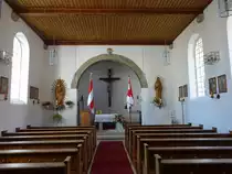 D�rrbrunn, Innenraum der kath. St. Maria Kirche, erbaut 1952 (13.10.2018)