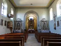 Elbersberg, Innenraum der Pfarrkirche St. Jakobus, erbaut von 1833 bis 1835 nach Pl�nen von Joseph Schierlinger (13.10.2018)