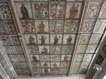 Heiligenstadt, Deckengem�lde von 1716 in der ev. St. Veit und Michael Kirche (13.10.2018) 