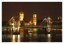 Nachtlicher Blick �ber die Themse auf Westminster und Big Ben. Ein �lteres Foto aus dem Jahr 2006.