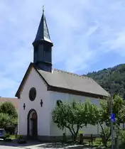 Utzenfeld, die Kapelle St.Appolonia von der Stra�enseite, Juli 2020