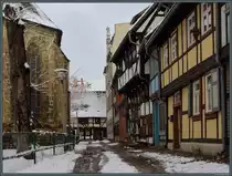 Fachwerkh�user am Neust�dter Kirchhof in Quedlinburg. (30.01.2021)