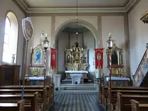 Aub, neuromanische Alt�re in der kath. Pfarrkirche St. Peter und Paul (15.10.2018)