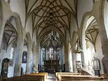 Bad K�nigshofen, Innenraum der kath. Pfarrkirche Maria Himmelfahrt (15.10.2018)
