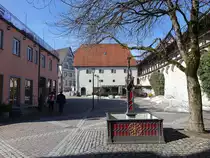 Wangen im Allg�u, Teil der Stadtmauer am Eselberg (20.02.2021)