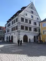 Wangen im Allg�u, Kornhaus am Postplatz, erbaut von 1600 bis 1602, heute �ffentliche Bibliothek (20.02.2021)