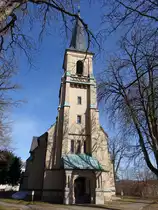 Wangen im Allg�u, evangelische Stadtkirche, erbaut von 1890 bis 1893 durch Theophil Frey (20.02.2021)