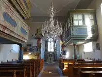 H�chheim, barocker Innenraum der evangelischen Kirche (15.10.2018)