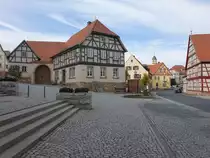 Fladungen, Fachwerkhaus in der Ludwigstra�e (16.10.2018)