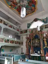 Sondheim vor der Rh�n, Innenraum der evangelischen Pfarrkirche St. Michael (16.10.2018)