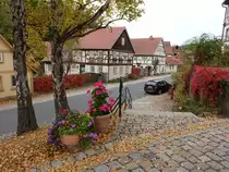 Willmars, Fachwerkh�user in der Oberdorfstra�e (16.10.2018)