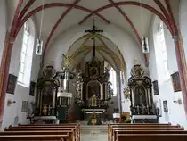 Prienbach, Innenraum der kath. Pfarrkirche St. Stephan (20.10.2018)