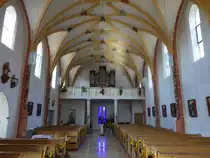 Engertsham, Orgelempore und Netzrippengew�lbe in der Pfarrkirche St. Michael (21.10.2018)