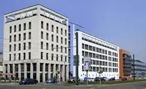 Freiburg, Berliner Allee-Ecke Els��erstra�e, neuerbaute Wohn-und Gesch�ftsh�user, M�rz 2021