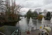 Hamburg-Winterhude am 3.1.2021: Blick auf den Alsterzulauf Osterbek, hier „Langer Zug“ genannt /