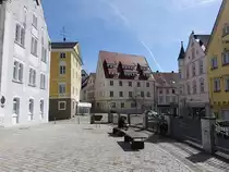 Bad Waldsee, historische Geb�ude in der Hauptstra�e (28.03.2021)