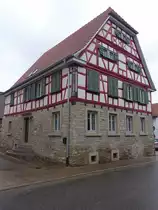 H�ffenhardt, historisches Fachwerkhaus in der Hauptstra�e (23.12.2018)