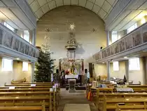 H�ffenhardt, evangelische Kirche, barock erbaut 1738 (23.12.2018)