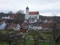 Allfeld, kath. Pfarrkirche St. Georg, erbaut bis 1743 (24.12.2018)