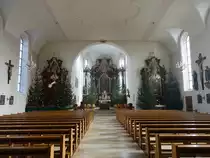 L�ffingen, barocke Alt�re von Mathias Faller in der St. Michael Kirche (25.12.2018)