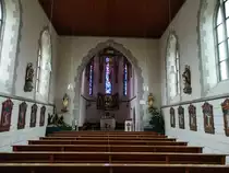 Dangstetten, Innenraum mit gotischem Altar in der St. Anna Kirche (30.12.2018)