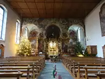 St�hlingen, Innenraum der Kapuzinerkirche, erbaut 1738 (30.12.2018)