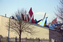 Das Historiecenter Dybb�l Banke (deutsch Geschichtszentrum D�ppeler Anh�he) ist ein Museum und ein Geschichtspark an den D�ppeler Schanzen in der N�he der d�nischen Stadt S�nderborg (Sonderburg). Aufnahme: 20. April 2021.