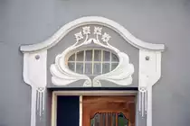 S�nderborg (Sonderburg) die d�nische Stadt des Jugendstils. Ein Detailaufnahme von Helgolandsgade. Aufnahme: 20. April 2021.