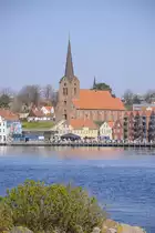Blick auf die Marienkirche in S�nderborg (deutsch: Sonderburg) in Nordschleswig. Aufnahme: 20. April 2021.
