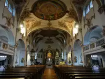 Schonach, neubarocker Innenraum der Pfarrkirche St. Urban (01.01.2019)