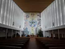 St. Georgen, kath. Pfarrkirche St. Georg, erbaut von 1960 bis 1961  nach Pl�nen von Oberbaurat Max Sch�tzle (01.01.2019)