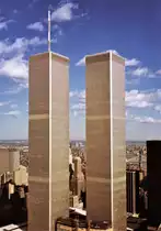 New York, Mai 1981. Die T�rme des World Trade Centers (Rundflug mit dem Hubschrauber)