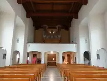Obert�rkheim, Orgelempore in der kath. Pfarrkirche St. Franziskus (03.02.2019)