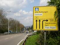 B51  Pacelliufer  richtung City; an der Abzwg. B268 richtung Saarbr�cken!!! Trier, 23.04.08